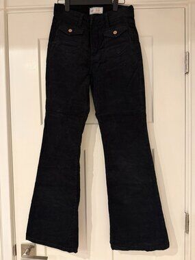 GAP 70s Flare High Rise Black Corduroy Jeans - Size 27